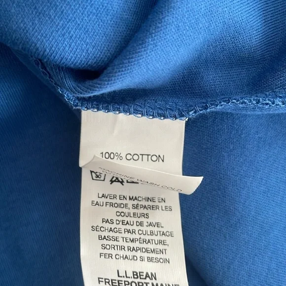 LL Bean bright blue tee shirt - Picture 8 of 9